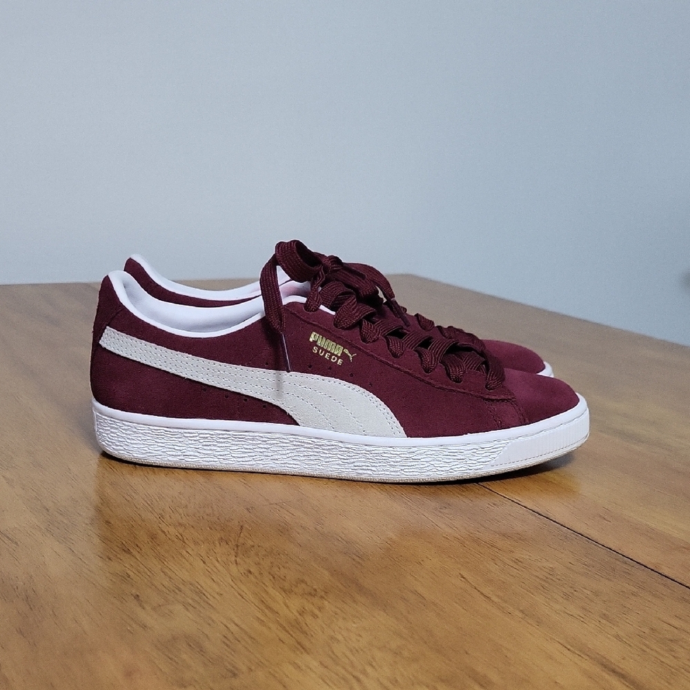 Puma Women's Burgundy Suede Sneakers (W9/M7.5)